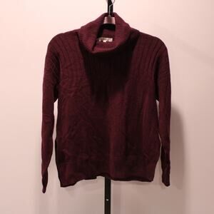 Madewell Hickory Turtleneck‎ Sweater Wool Heather Maroon XS Style NC230